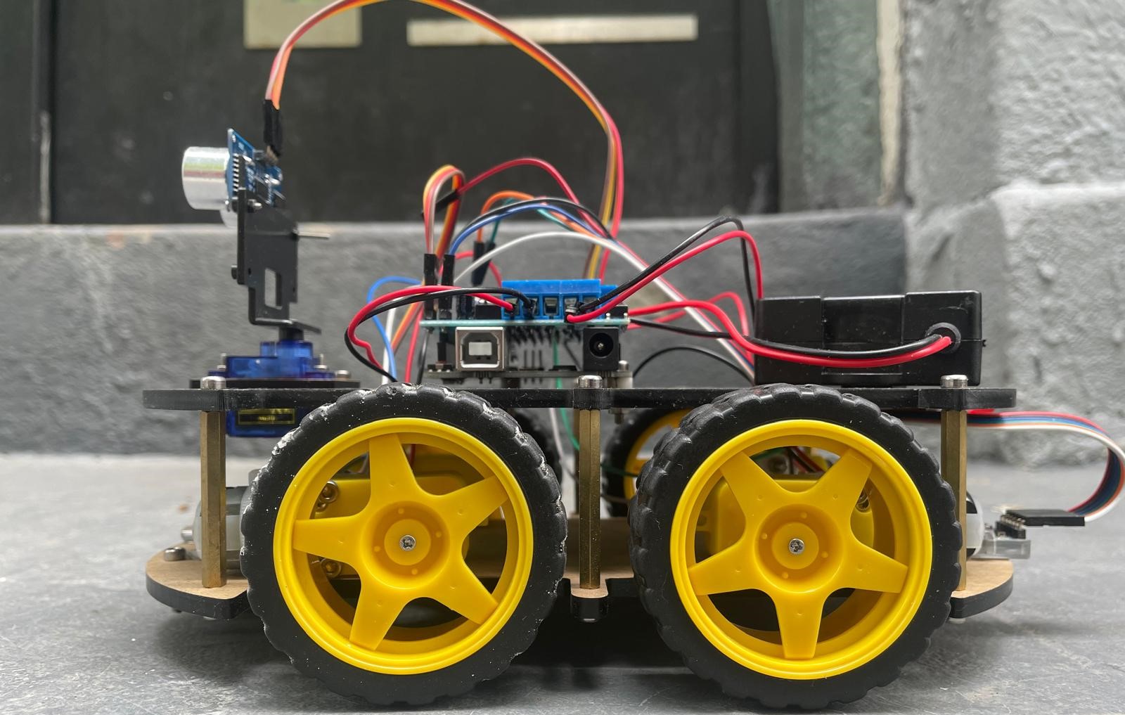 Side view of the Arduino Bluetooth car